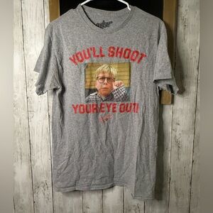 Men’s M “You’ll Shoot Your Eye Out” A Christmas Story Gray T shirt